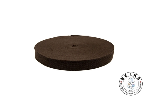 TAŚMA NOŚNA BAWEŁNIANO POLIESTROWA 32MM C. BRĄZOWY-7438
