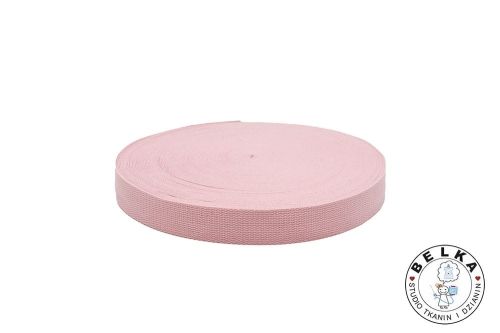 TAŚMA NOŚNA BAWEŁNIANO POLIESTROWA 32MM JASNY RÓŻ-7439