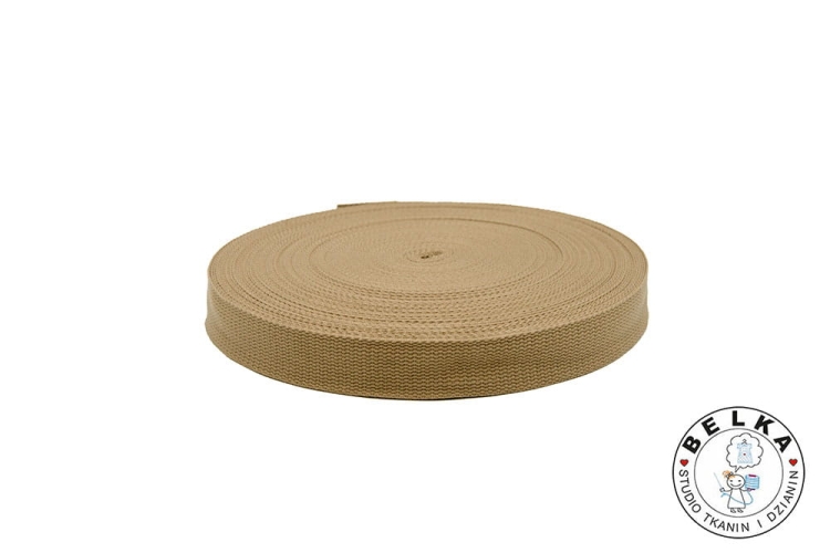 TAŚMA NOŚNA BAWEŁNIANO POLIESTROWA 32MM BEŻOWY-7447