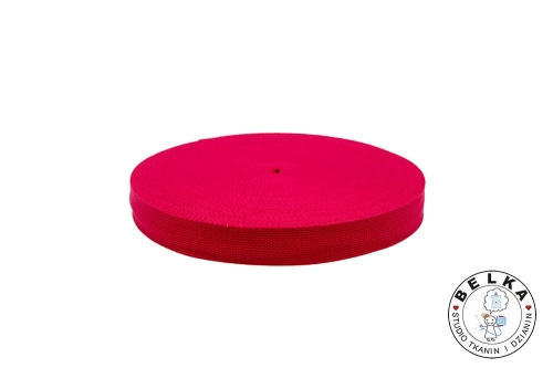 TAŚMA NOŚNA BAWEŁNIANO POLIESTROWA 32MM FUKSJA-7455