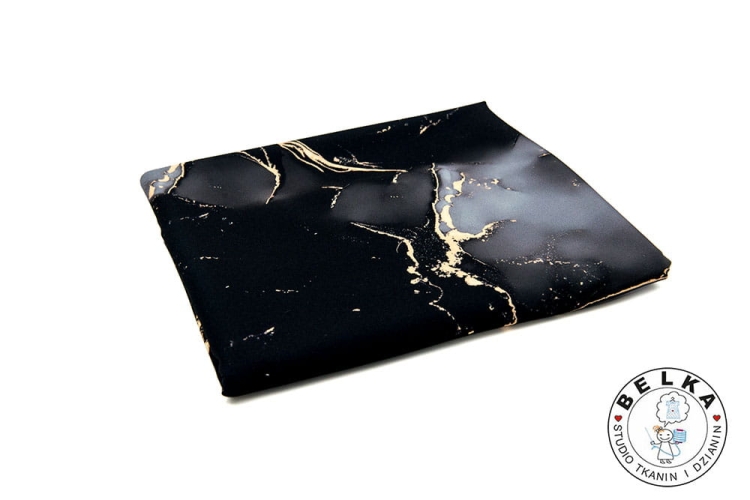 TKANINA SILK INDO TWILL SKAŁA CZARNA-7459