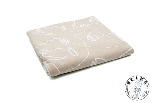 DZIANINA DRESÓWKA PĘTELKA PASTELOWY BEŻ SZKIC-7475