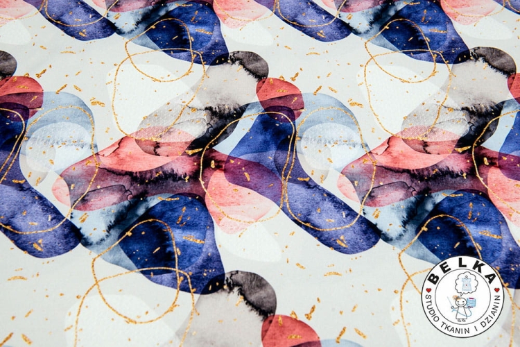TKANINA SILK INDO TWILL KSZTAŁTY FIOLET-7504