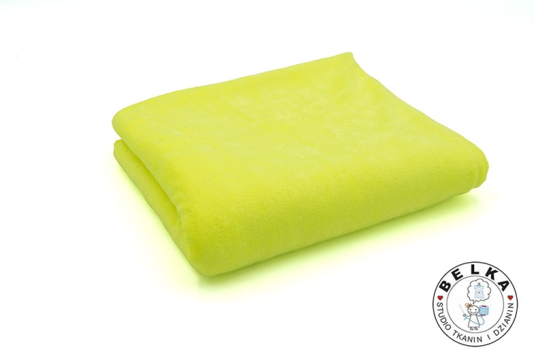 DZIANINA WELUR POLIESTROWY ŻÓŁTY FLUO / NEON-7788