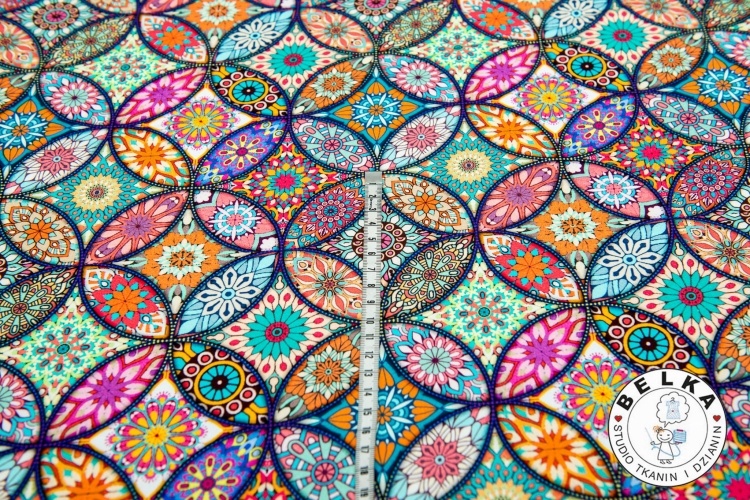 DZIANINA JERSEY CYFROWY ROZETKI-7829