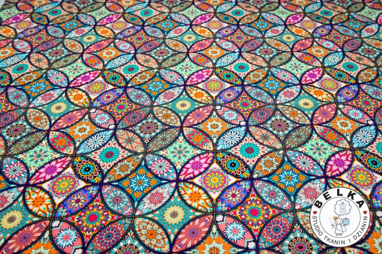 DZIANINA JERSEY CYFROWY ROZETKI-7830