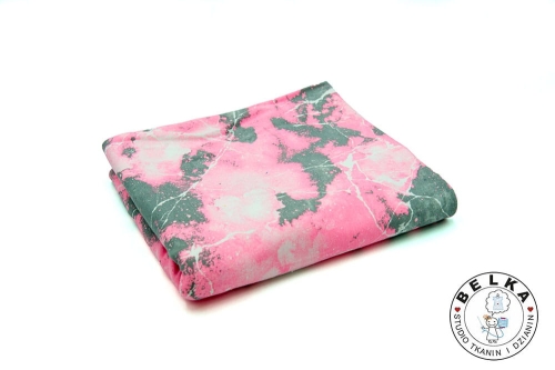 DZIANINA DRESÓWKA PĘTELKA BATIK RÓŻ - SZARY-7883