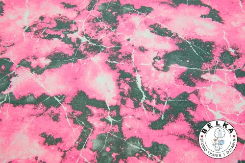 DZIANINA DRESÓWKA PĘTELKA BATIK RÓŻ - SZARY-7884