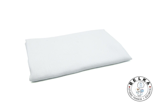 TKANINA DOUBLE GAUZE / MUŚLIN BIAŁY-7896