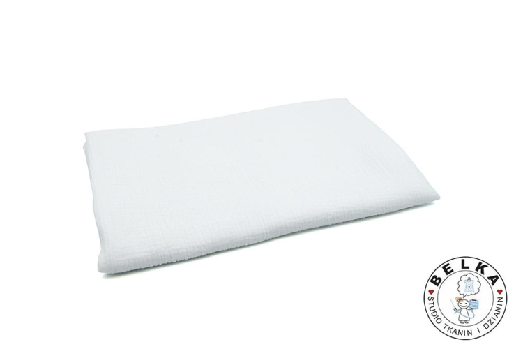 TKANINA DOUBLE GAUZE / MUŚLIN BIAŁY-7896