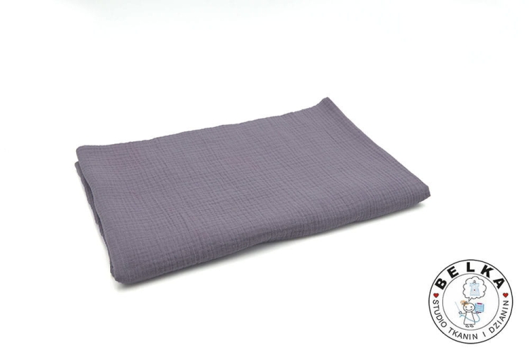 TKANINA DOUBLE GAUZE / MUŚLIN LILA-7902