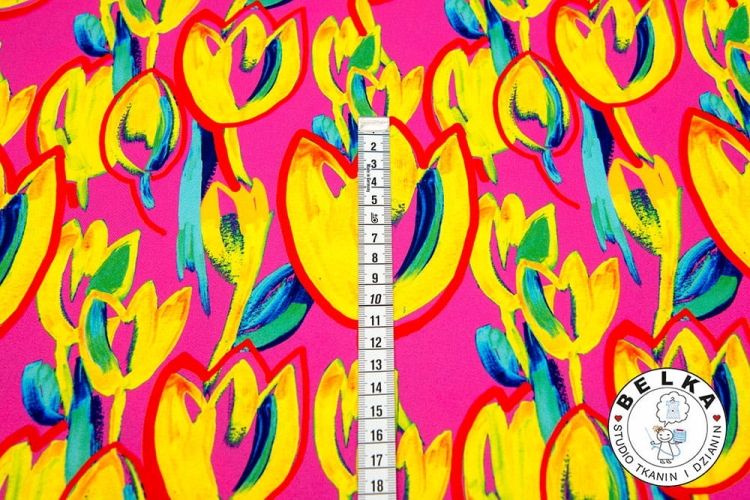 TKANINA SILK INDO TWILL TULIPANY-7912