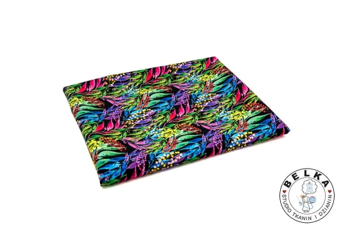 TKANINA SILK INDO TWILL KOLOROWE GAŁĄZKI-7913
