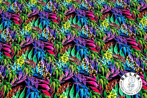 TKANINA SILK INDO TWILL KOLOROWE GAŁĄZKI-7914