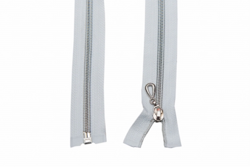 ZAMEK 60CM #5 SPIRALA ROZDZIELCZY BIAŁY SREBRO-1701